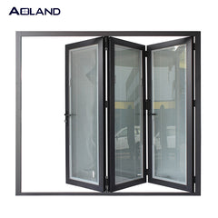 Customize bi fold doors windows for bathroom with blinds on China WDMA