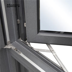 Customized color commercial buildings house design aluminum open inside casement window with fly screen on China WDMA