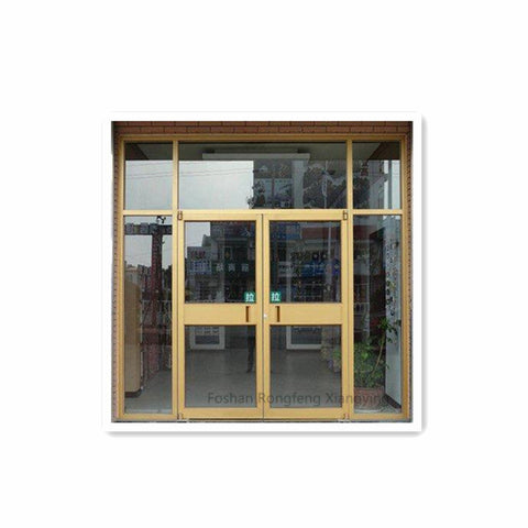 Customized glass sliding security aluminum doors for commercial on China WDMA