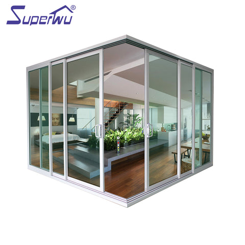 Customized high quality aluminum sliding glass door for house or business on China WDMA