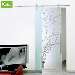 DIY sliding glass barn door for home partition on China WDMA