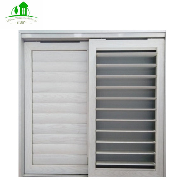 DY Aluminum Louvered Shutters Sliding Doors And Windows With Glass And Screen For Office on China WDMA