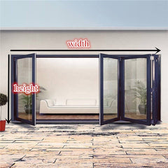 DY Aluminum Thermal Break Bi-folding French Door With Glass For Patio on China WDMA