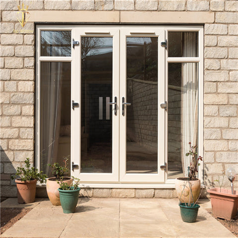 Decorative double Glass Casement Swing Exterior Patio French Upvc Doors on China WDMA