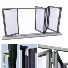 Different Size Glass Windows Vertical Aluminum Folding window Grill For House on China WDMA
