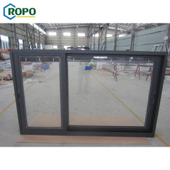 Double Glaze Aluminum Hurricane Impact Resistance Slide Windows And Door With Grill Design on China WDMA