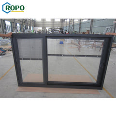Double Glaze Aluminum Hurricane Impact Resistance Slide Windows And Door With Grill Design on China WDMA