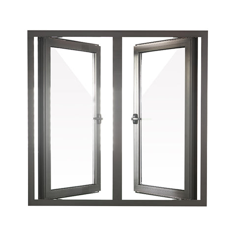 Double Glazing aluminum French casement window Crank out casement window with CE certification on China WDMA