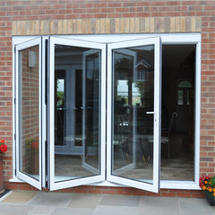Double Temper Glass Insulated Aluminum glass Bi- folding door system on China WDMA