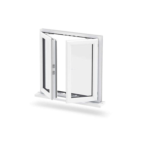 Double french pane windows double tempered glass with shutter blinds for house windows on China WDMA