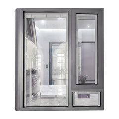 Double glass bow window aluminium french casement louvered windows on China WDMA