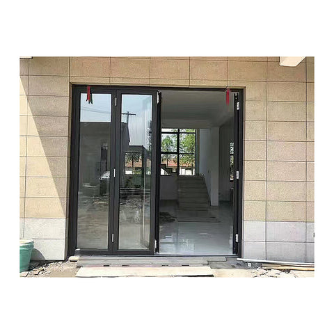 Double glass stacker aluminum or pvc veranda bifold doors on China WDMA