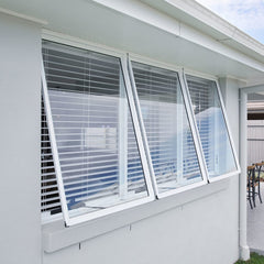 Double glass wind load resistance aluminium awning large glass windows for sale on China WDMA