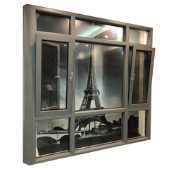 Double glazed aluminium windows powder coating beautiful design aluminium window in kerala top hung swing window on China WDMA