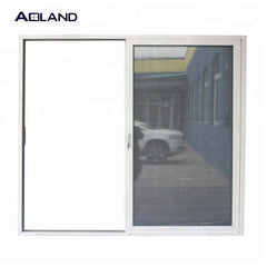 Double glazing aluminum toughened glass sliding door windows and doors with mosquito mesh commercial grade on China WDMA