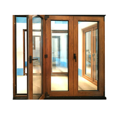 Double glazing bifold door insulated folding storm door for living room on China WDMA