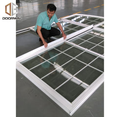 Double hung vs single windows aluminum frame grill design vertical sliding windows on China WDMA