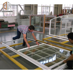 Double hung vs single windows aluminum frame grill design vertical sliding windows on China WDMA