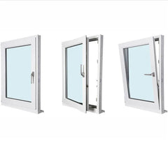 Double leaf anti-theft aluminium windows with tilt turn open for commerical office on China WDMA