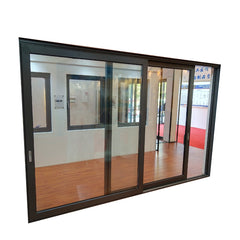 Double side patio aluminum glass sliding door with built in blinds on China WDMA