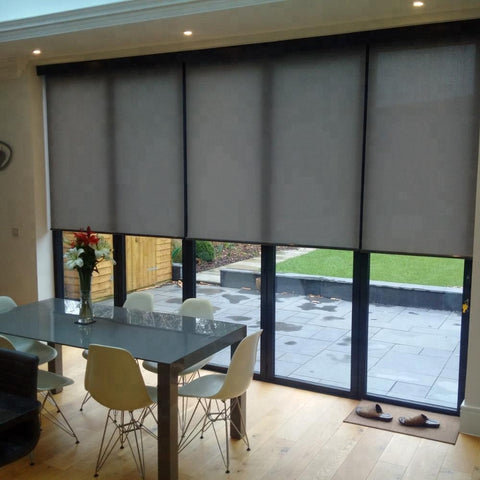 Electric motorized automatic curtain blackout blind Interior/Exterior Roller Blinds on China WDMA