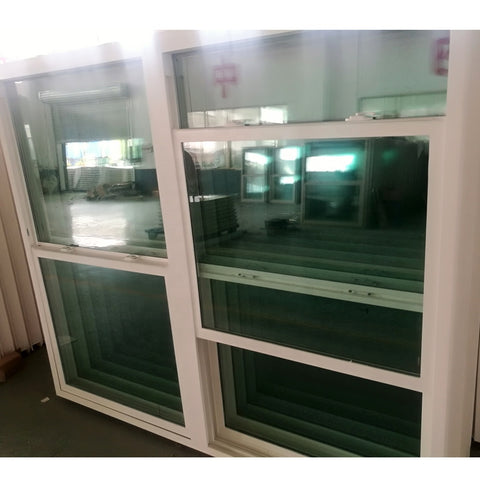 Energy saving UPVC vertical sliding window with inside grill upvc windows doors company on China WDMA