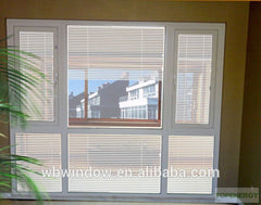 Energy saving UPVC window with blinds,window glass with blinds inside on China WDMA