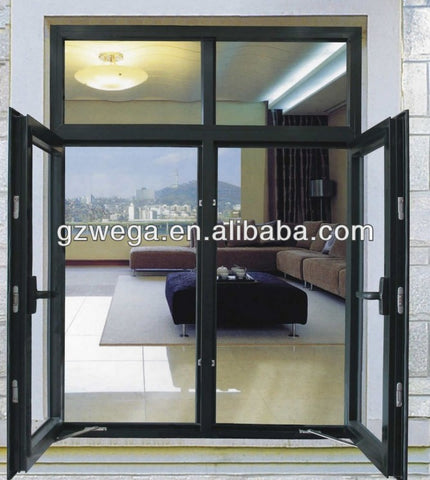 Energy saving double glazing aluminum casement window on China WDMA
