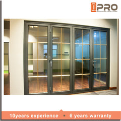 Environmental Durable Design Sash Economic Bathroom Small Interior Double Aluminum Glass Patio Folding Door on China WDMA