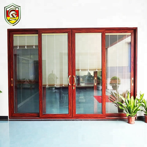European style exterior house style insulation proof thermal break aluminium sliding glass door on China WDMA