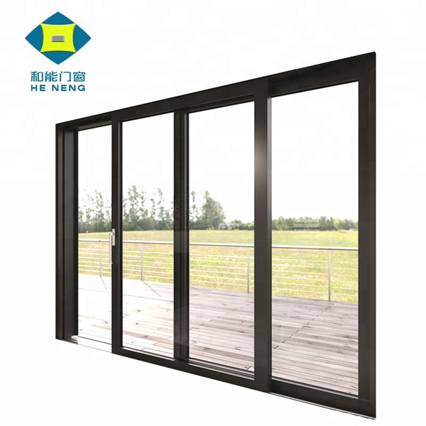 Exterior Aluminum Frame Tempered Frosted Sliding Garden Glass Door on China WDMA