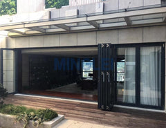 Exterior aluminium folding patio accordion glass doors on China WDMA
