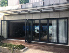 Exterior aluminium folding patio accordion glass doors on China WDMA