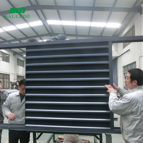 External stainless steel security mesh window horizontal fixed aluminium shutter louvre on China WDMA