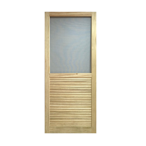 Factory Direct Sales HD Mesh Ventilation Door Frames Mosquito Proofing Netting Wooden Skeleton Screen Door on China WDMA