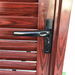 Factory Price Wood Color Aluminium Swing Louver Door on China WDMA
