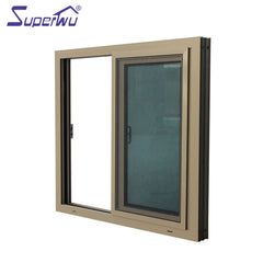 Factory Supplier champagne color aluminum sliding window mosquito netting frame Lowest Price on China WDMA