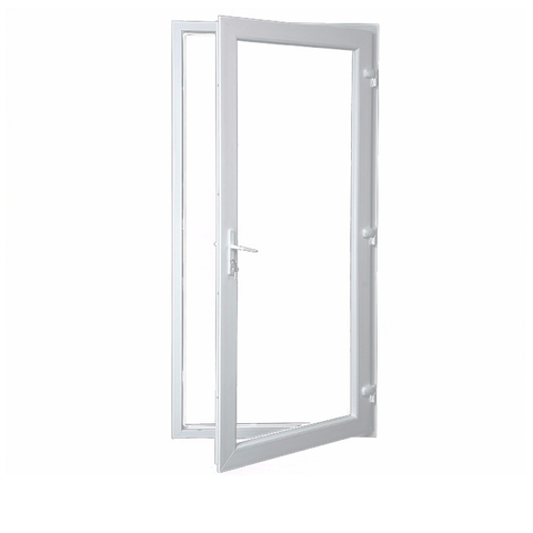 Factory direct price fully glaze upvc door frosted glass exterior doors bathroom with sale on China WDMA