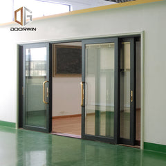 Factory hot sale thermal break aluminium doors tempered glass sliding patio uk on China WDMA