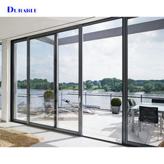 Factory price size customized aluminum frame double triple glazed aluminium glass sliding door on China WDMA