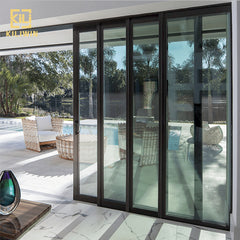 Factory price triple track modern design philippines patio living room double glazed temper glass aluminum sliding door on China WDMA