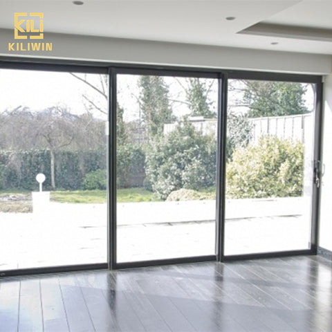 Factory price triple track modern design philippines patio living room double glazed temper glass aluminum sliding door on China WDMA