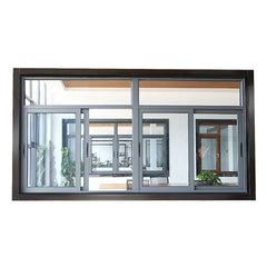 Fashionable aluminum 4 panel sliding window with frosted glass on China WDMA