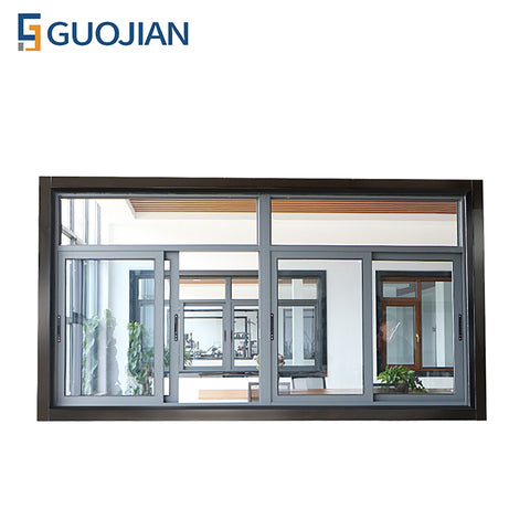 Fashionable aluminum 4 panel sliding window with frosted glass on China WDMA