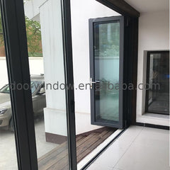 Folding patio doors open style bifold door mosquito screen on China WDMA
