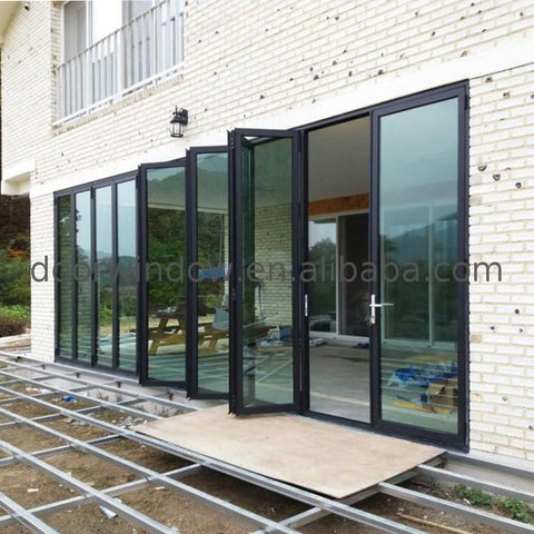 Folding patio doors open style bifold door mosquito screen on China WDMA