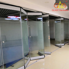 Frameless glass folding door system aluminium sliding folding door hardware on China WDMA