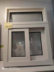 French style UPVC sliding windows with fly screen mesh and grill design for villa on China WDMA