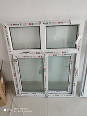 French style UPVC sliding windows with fly screen mesh and grill design for villa on China WDMA