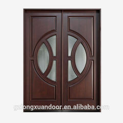 Frosted glass double wooden door indian door designs double doors on China WDMA